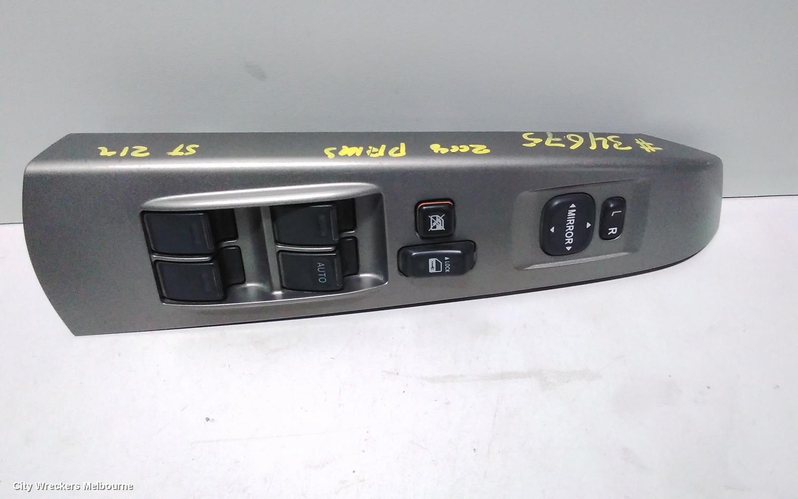 TOYOTA PRIUS PWR DR WIND SWITCH, NHW20R, RH FRONT (MASTER SWITCH), 10/2003 - 05/2009