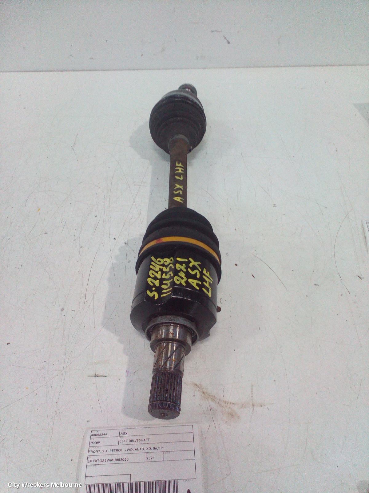 MITSUBISHI ASX LEFT DRIVESHAFT, FRONT, 2.4, PETROL, 2WD, AUTO, XD, 06/2019 ONWARDS