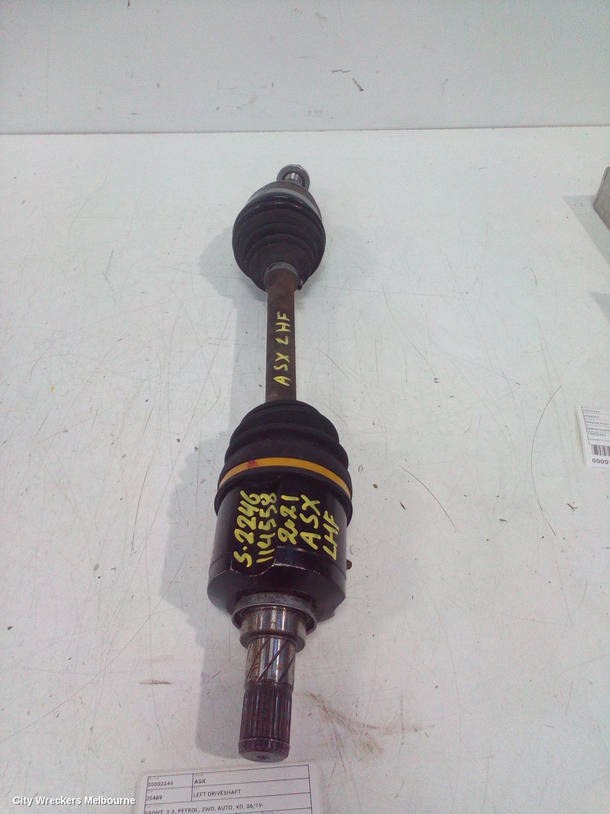 MITSUBISHI ASX LEFT DRIVESHAFT, FRONT, 2.4, PETROL, 2WD, AUTO, XD, 06/2019 ONWARDS