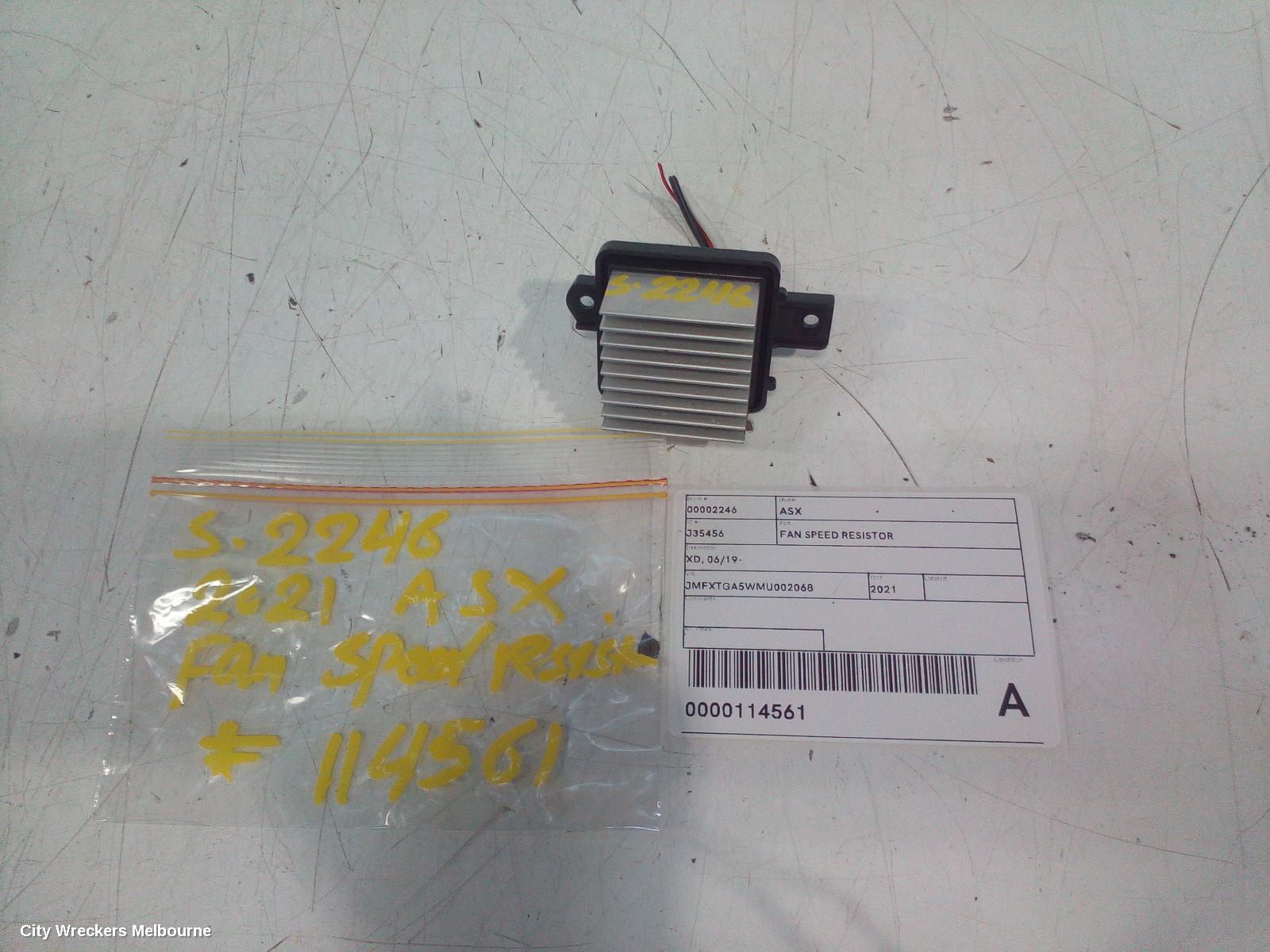 MITSUBISHI ASX FAN SPEED RESISTOR, XD, 06/2019 ONWARDS