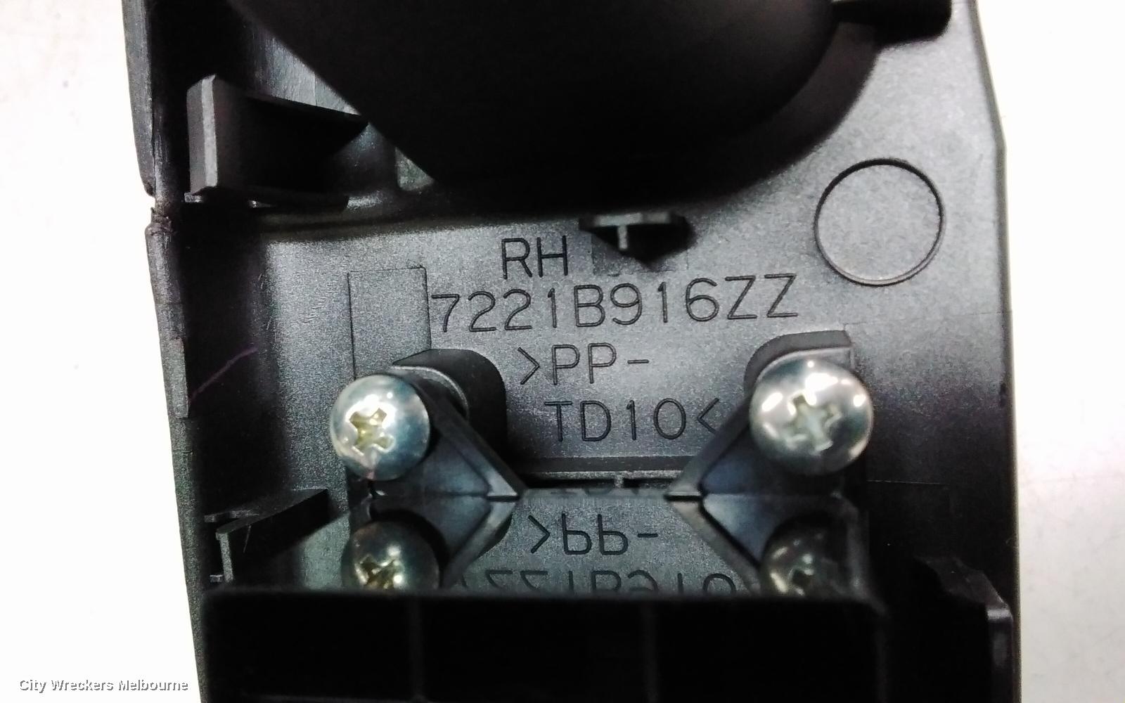 MITSUBISHI ASX PWR DR WIND SWITCH, RH FRONT (MASTER SWITCH), XB-XD, 07/2013 ONWARDS