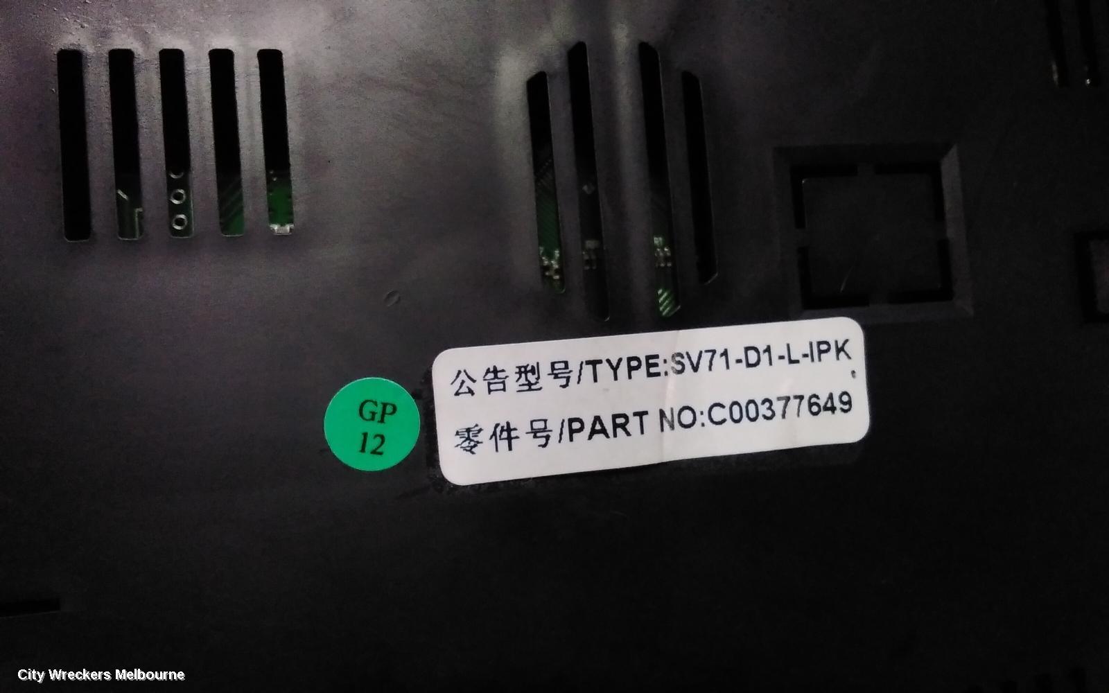 LDV G10 INSTRUMENT CLUSTER, INSTRUMENT CLUSTER, DIESEL, 2.0, AUTO T/M, SV7C, VAN, 07/2021 ONWARDS