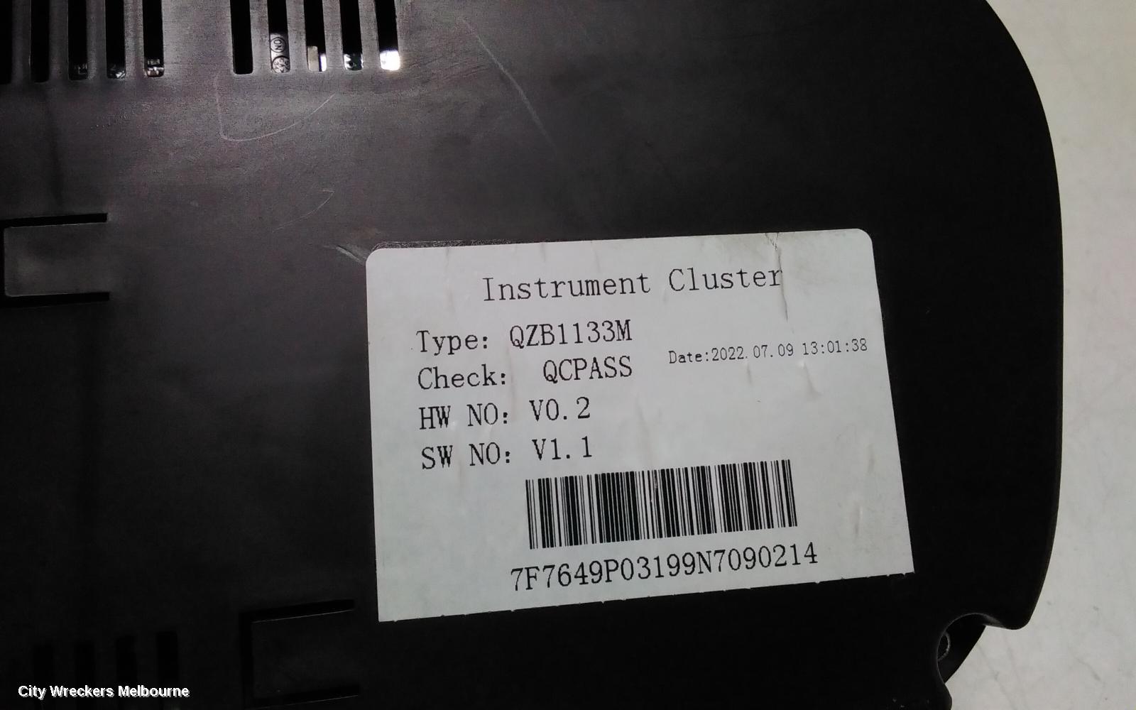 LDV G10 INSTRUMENT CLUSTER, INSTRUMENT CLUSTER, DIESEL, 2.0, AUTO T/M, SV7C, VAN, 07/2021 ONWARDS
