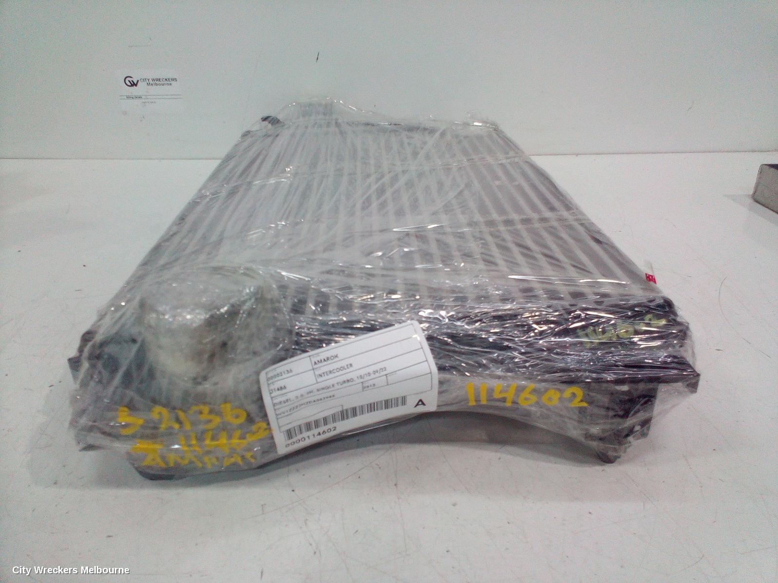 VOLKSWAGEN AMAROK INTERCOOLER, DIESEL, 2.0, 2H, SINGLE TURBO, 10/2010 - 09/2022