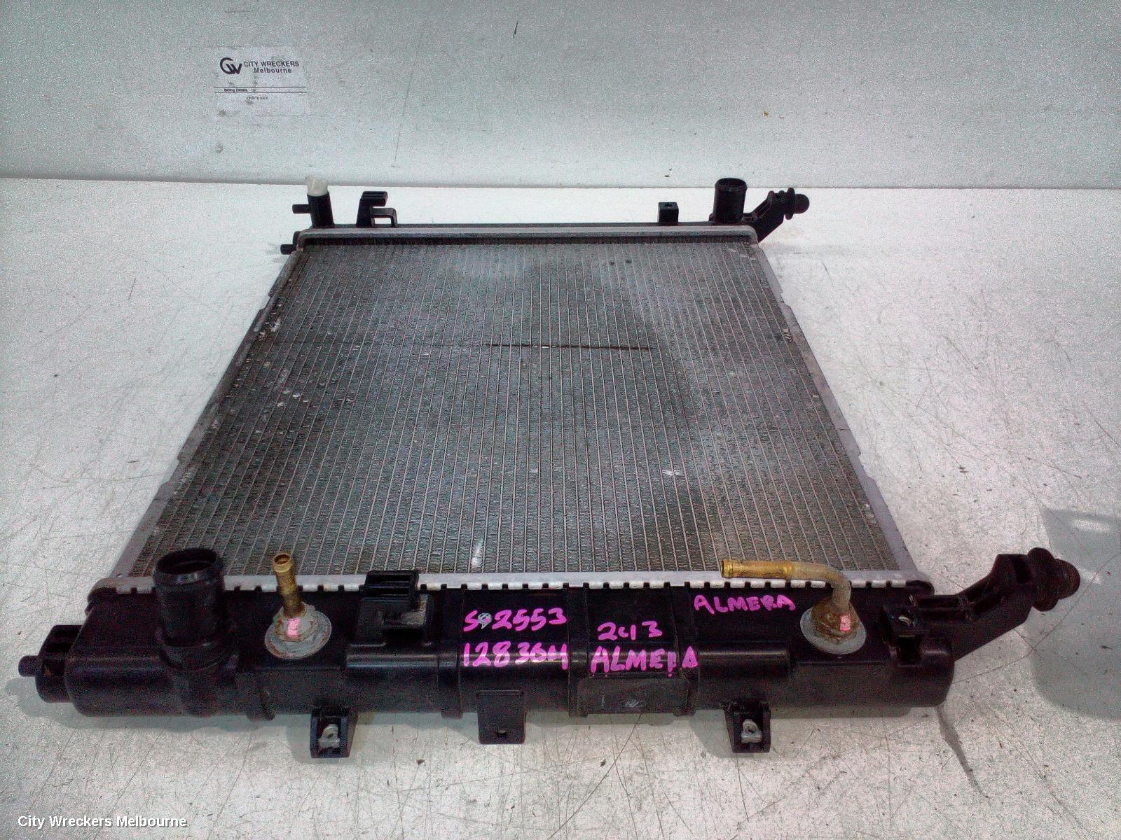 NISSAN ALMERA RADIATOR, AUTO, 1.5, PETROL, HR15, N17, 06/2012 - 07/2014