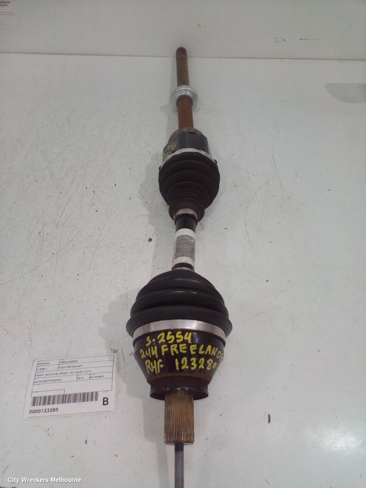 LAND ROVER FREELANDER RIGHT DRIVESHAFT, FRONT, AUTO T/M, DIESEL, LF2, 06/2007 - 12/2014