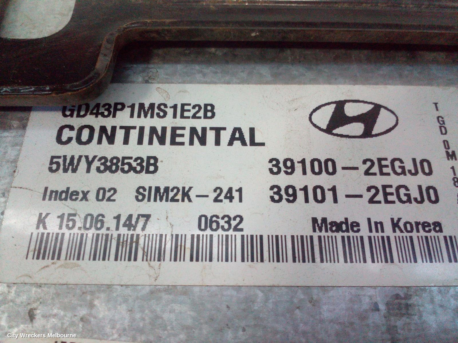 HYUNDAI I30 ECU, ENGINE ECU, 1.8, PETROL, AUTO T/M, ECU ONLY, GD, 03/2012 - 02/2017