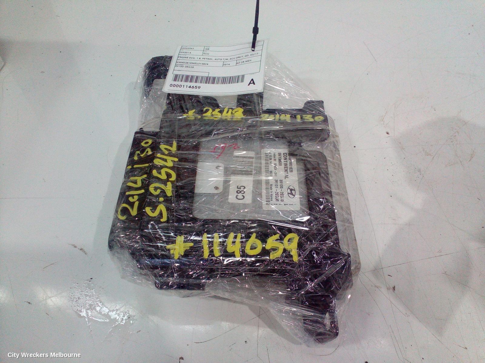 HYUNDAI I30 ECU, ENGINE ECU, 1.8, PETROL, AUTO T/M, ECU ONLY, GD, 03/2012 - 02/2017