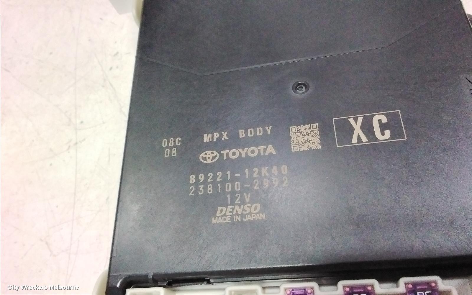TOYOTA COROLLA ECU, MULTIPLEX NETWORK BODY ECU, MZEA12R/ZWE211R, 07/2018 ONWARDS