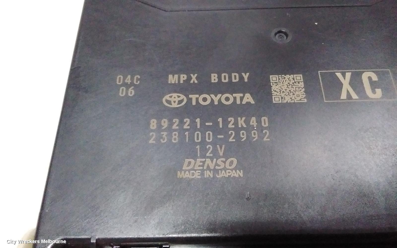 TOYOTA COROLLA ECU, MULTIPLEX NETWORK BODY ECU, MZEA12R/ZWE211R, 07/2018 ONWARDS