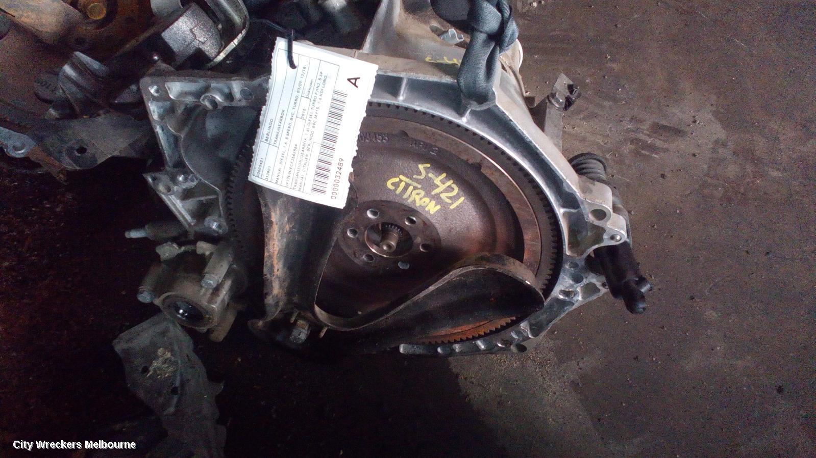 CITROEN BERLINGO TRANS/GEARBOX, MANUAL, DIESEL, 1.6, 5 SPEED, B9C, TURBO, 03/2009 - 12/2018