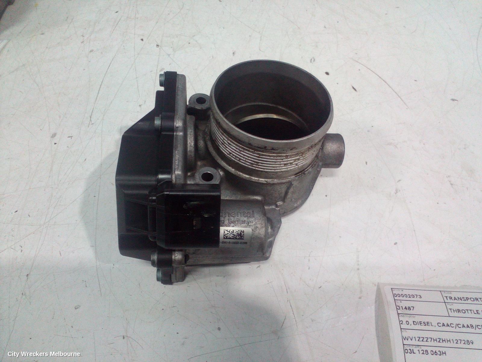 VOLKSWAGEN TRANSPORTER THROTTLE BODY, 2.0, DIESEL, CAAC/CAAB/CFCA CODE, T5-T6, 08/2012 ONWARDS
