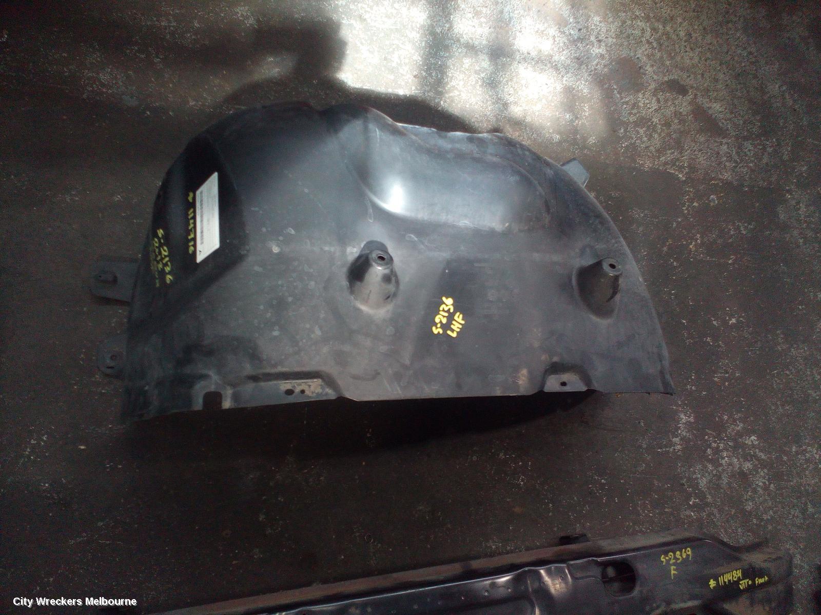 VOLKSWAGEN AMAROK LEFT GUARD LINER, 2H, FRONT, 10/2010 - 06/2016