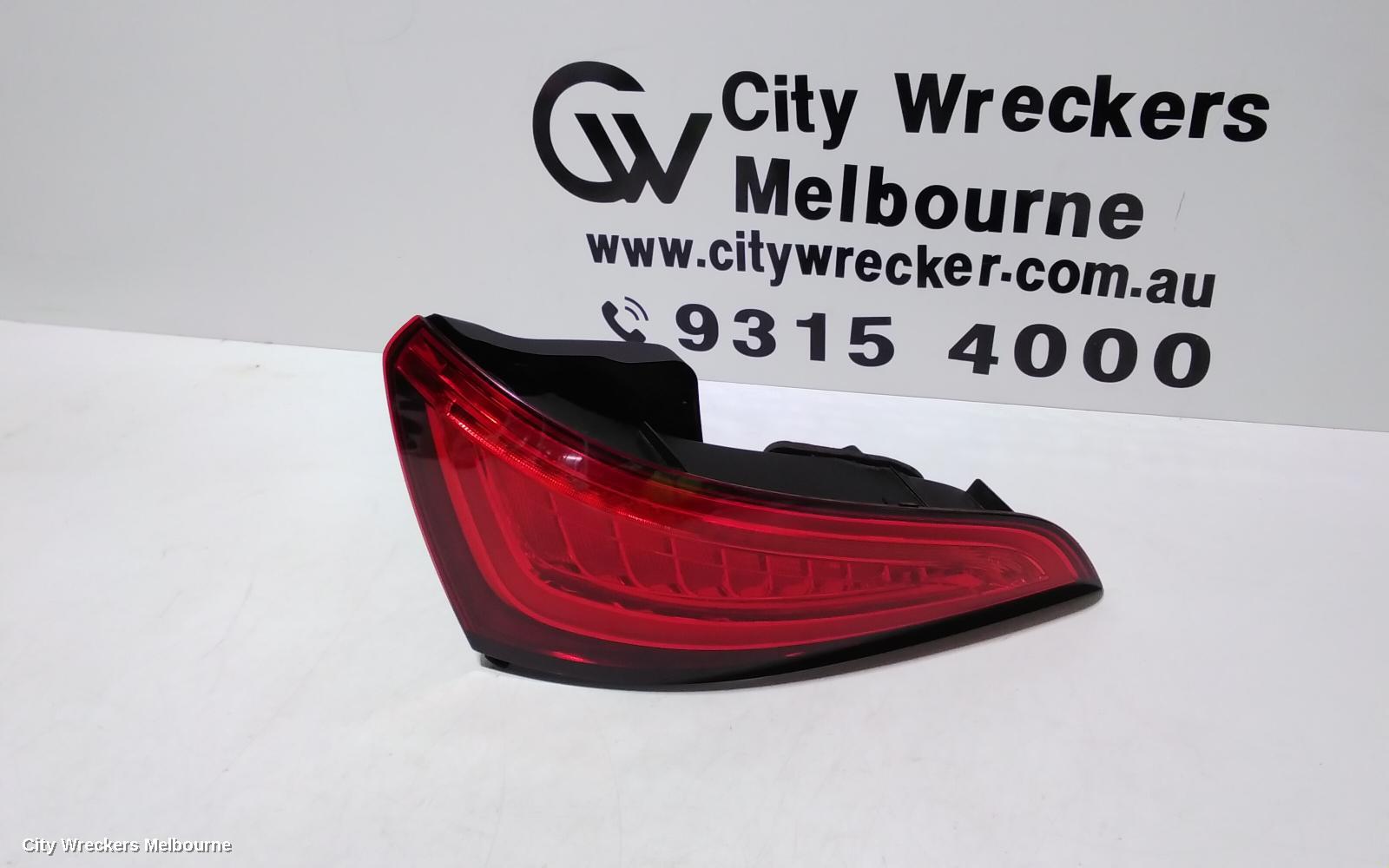 AUDI Q5 LEFT TAILLIGHT, IN TAILGATE, 8R, LED TYPE, 10/2012 - 01/2017