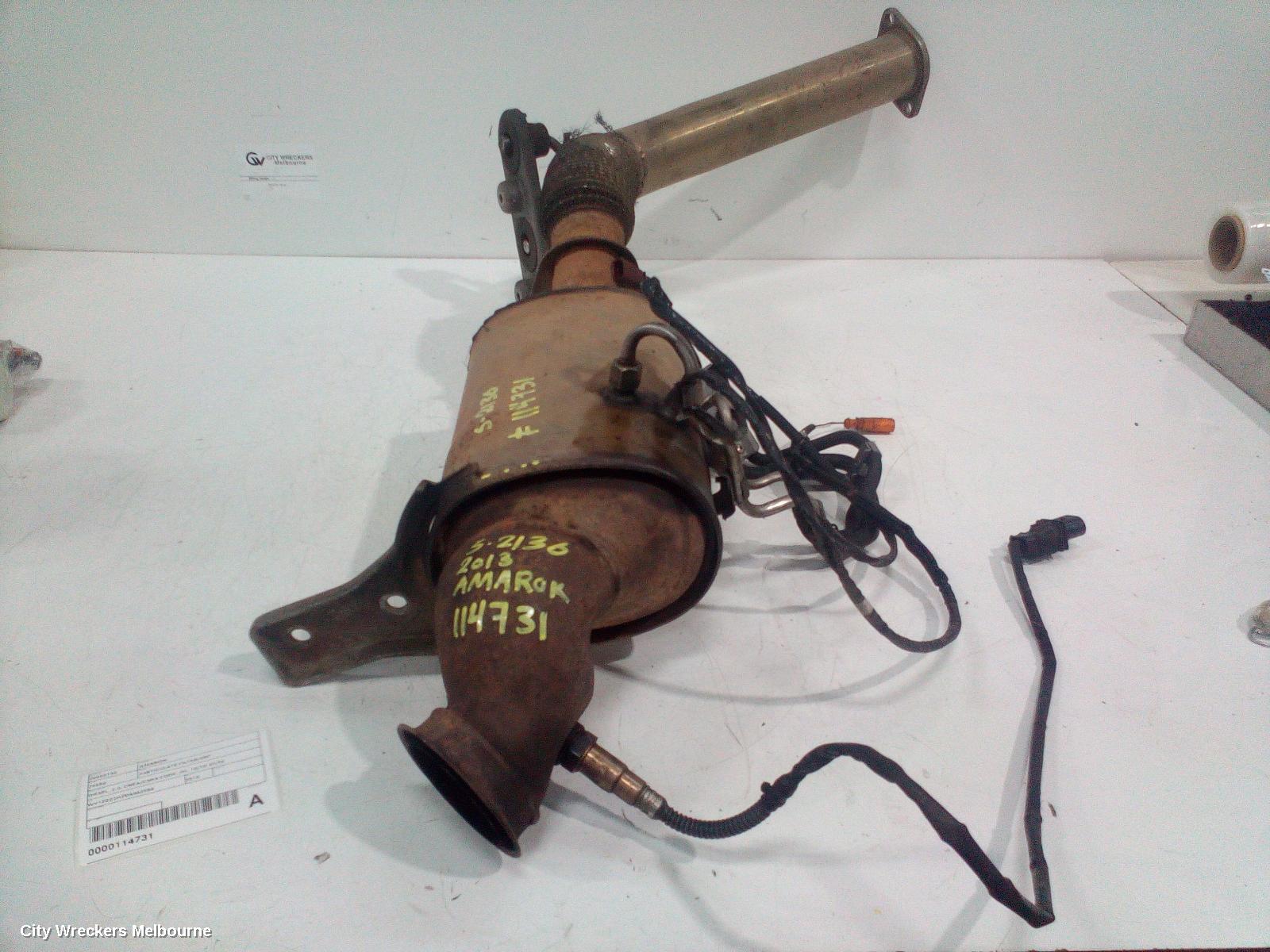 VOLKSWAGEN AMAROK PARTICULATE FILTER/DPF, DIESEL, 2.0, CNEA/CSHA CODE, 2H, 10/2010 - 09/2022