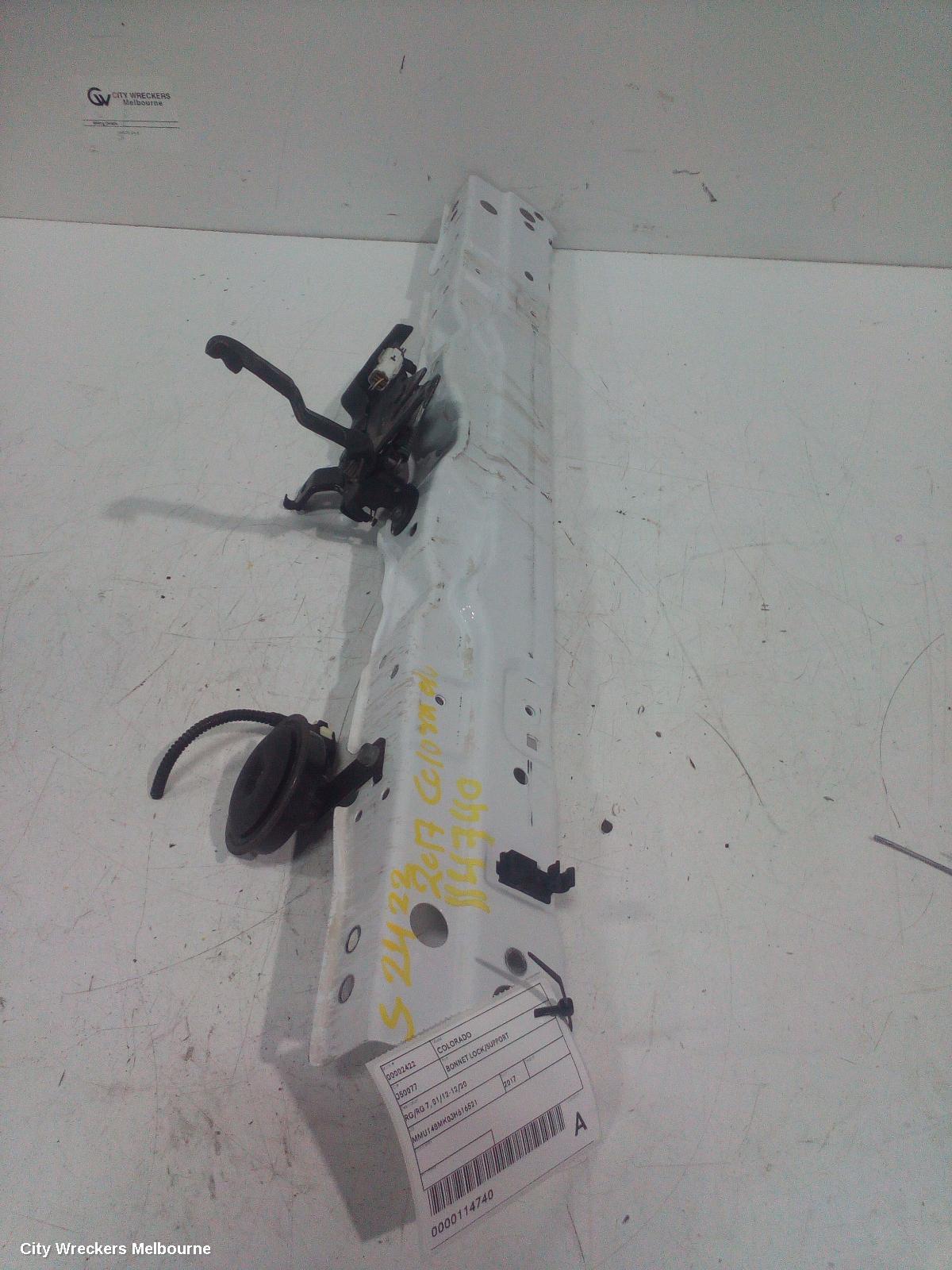 HOLDEN COLORADO BONNET LOCK/SUPPORT, RG/RG 7, 01/2012 - 12/2020