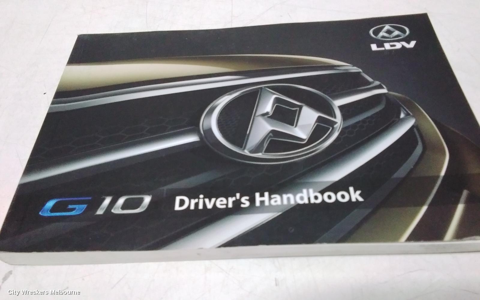 LDV G10 OWNERS HANDBOOK, SV7A/SV7C, WAGON/VAN, 04/2015 ONWARDS