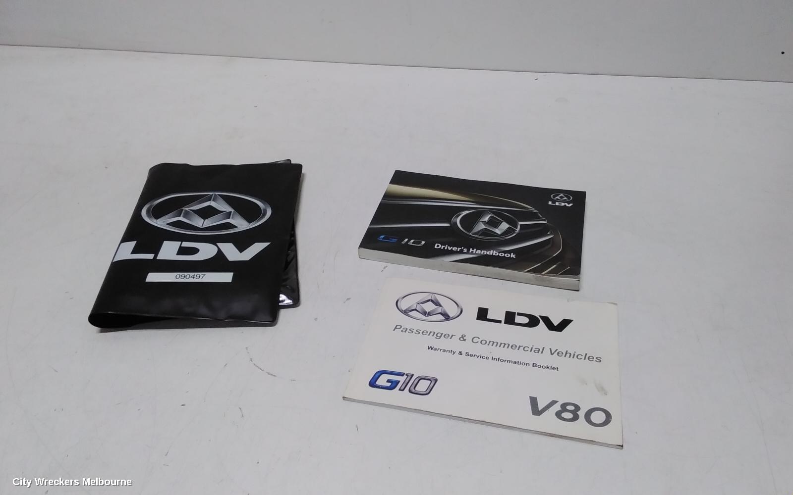 LDV G10 OWNERS HANDBOOK, SV7A/SV7C, WAGON/VAN, 04/2015 ONWARDS
