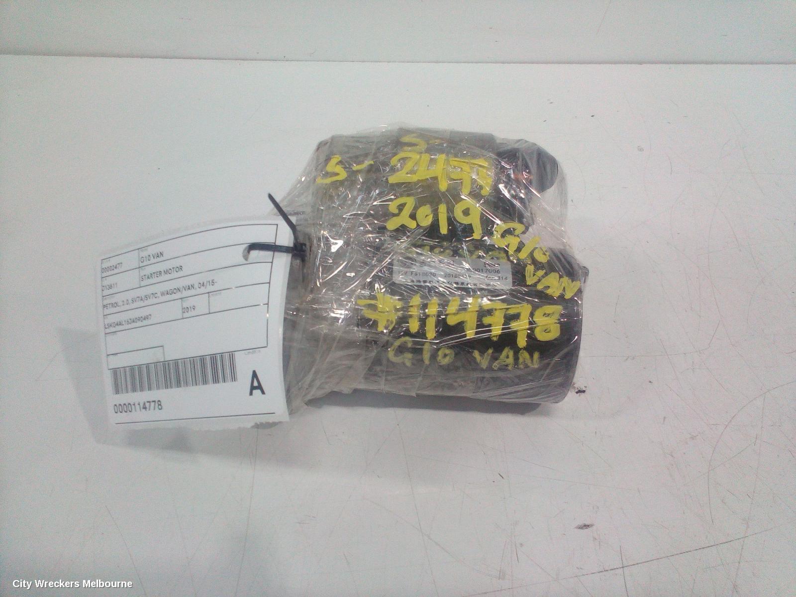 LDV G10 STARTER, PETROL, 2.0, SV7A/SV7C, WAGON/VAN, 04/2015 ONWARDS