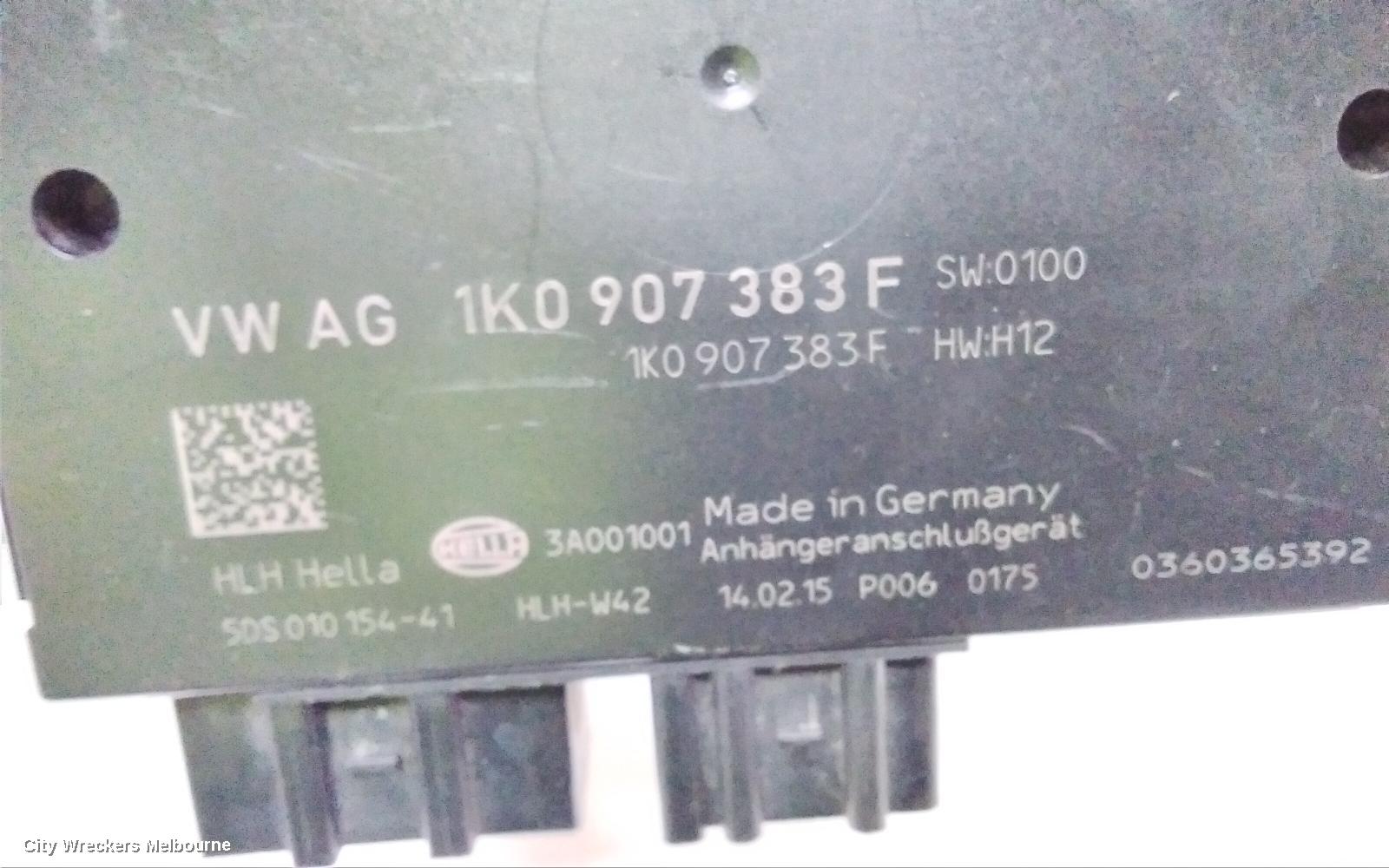 VOLKSWAGEN AMAROK, 2H, 02/2011 - 09/2022, 1K0 907 383 F TOW BAR CONTROL MODULE : 114843