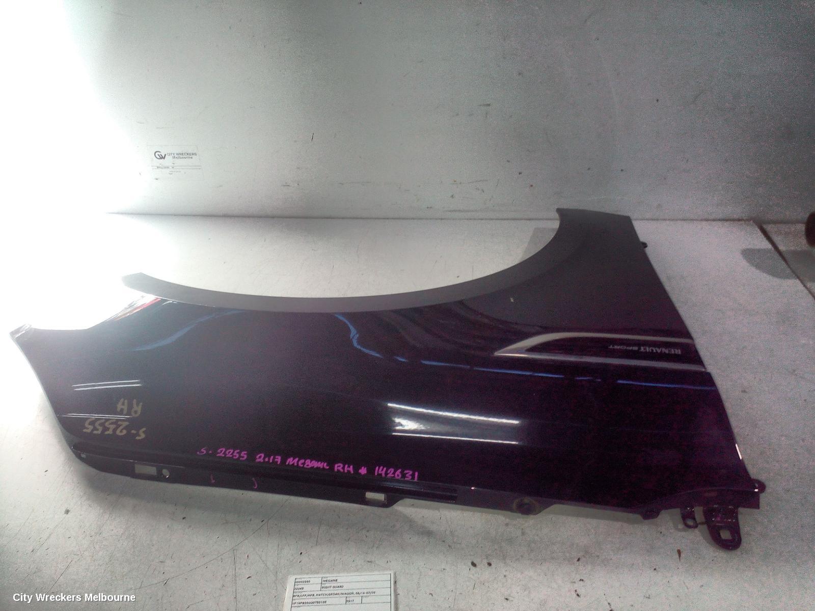 RENAULT MEGANE RIGHT GUARD, BFB/LFF/KFB, HATCH/SEDAN/WAGON, 06/2016 - 02/2020