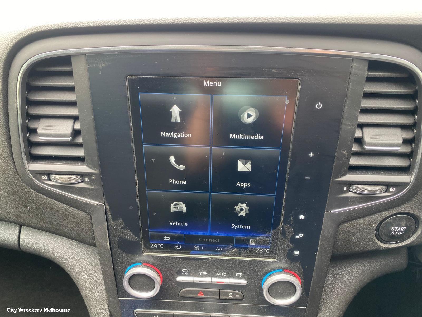 RENAULT MEGANE RADIO/CD/DVD/SAT/TV, DISPLAY UNIT, 8.7IN, BFB/LFF/KFB, 06/2016 - 02/2020