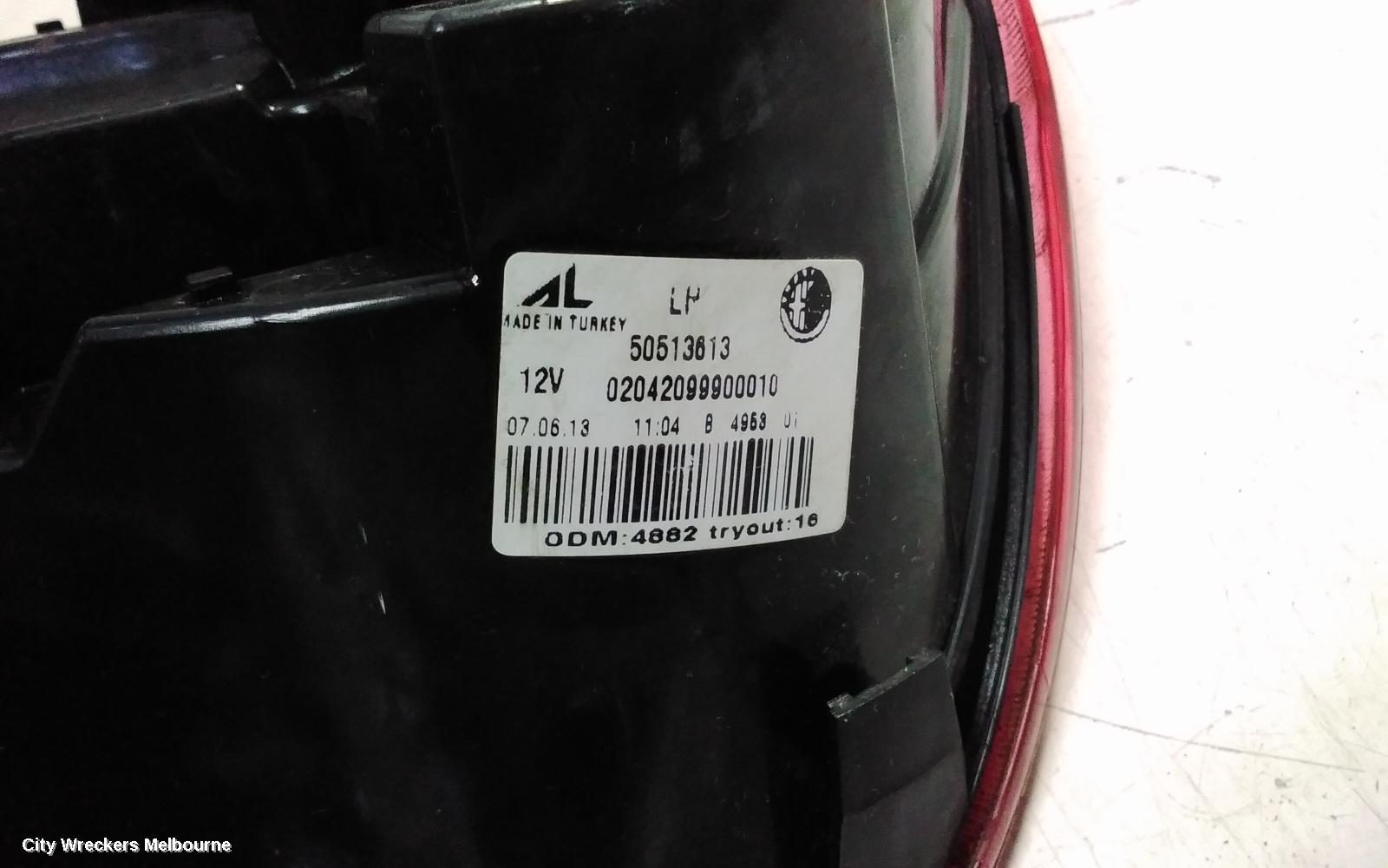 ALFA ROMEO GIULIETTA LEFT TAILLIGHT, 940 SERIES, 01/2011 - 12/2020