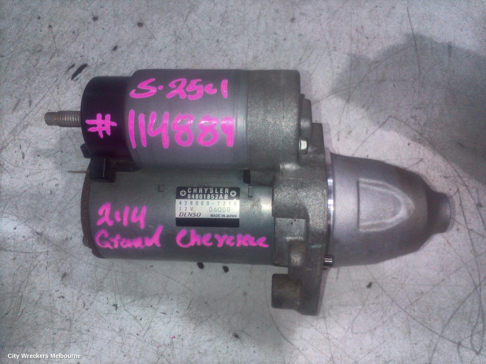 JEEP GRANDCHEROKEE STARTER, PETROL, 3.6, WK, 04/2013 - 09/2016