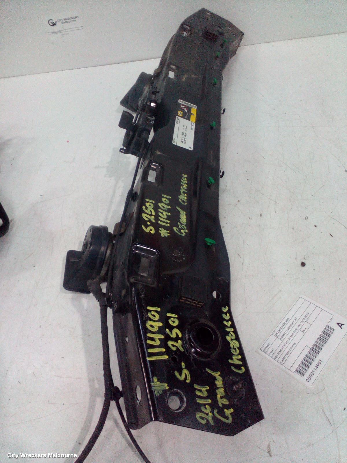JEEP GRANDCHEROKEE BONNET LOCK/SUPPORT, NON REMOTE START/ALARM TYPE, WK, 10/2010 - 02/2022