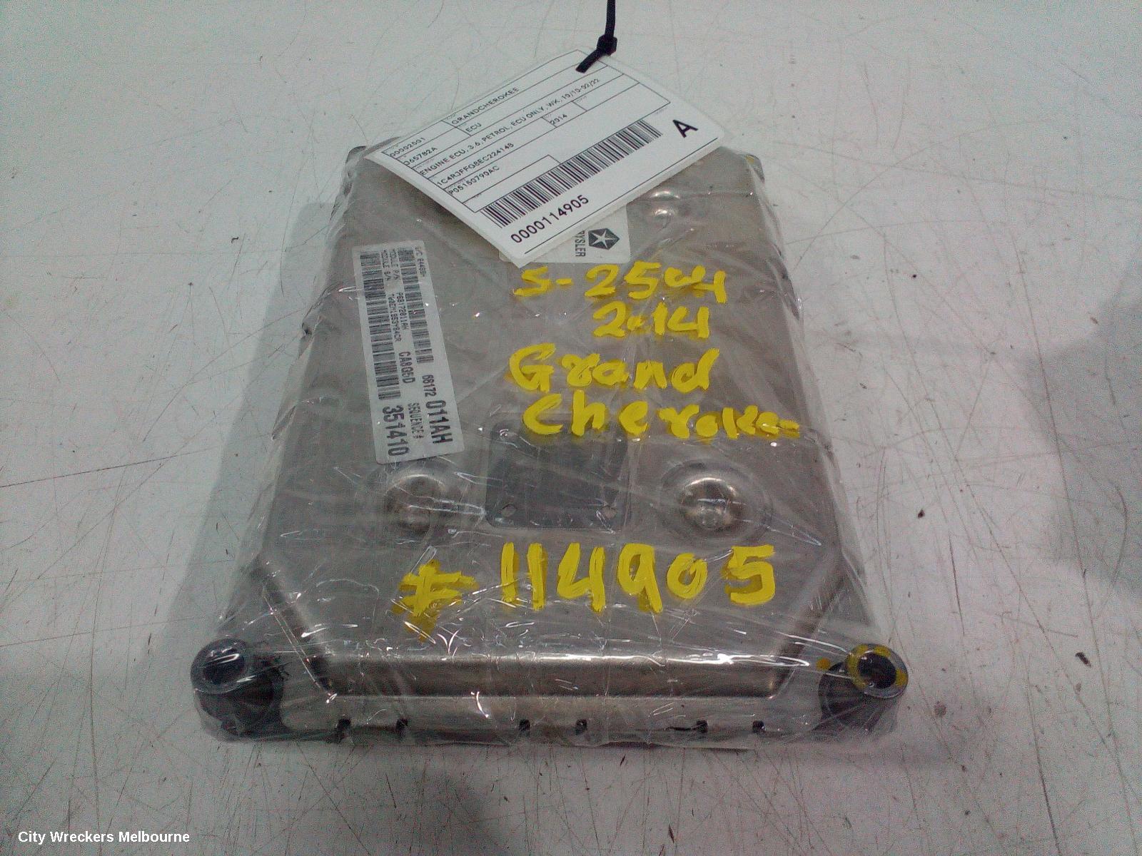JEEP GRANDCHEROKEE ECU, ENGINE ECU, 3.6, PETROL, ECU ONLY, WK, 10/2010 - 02/2022