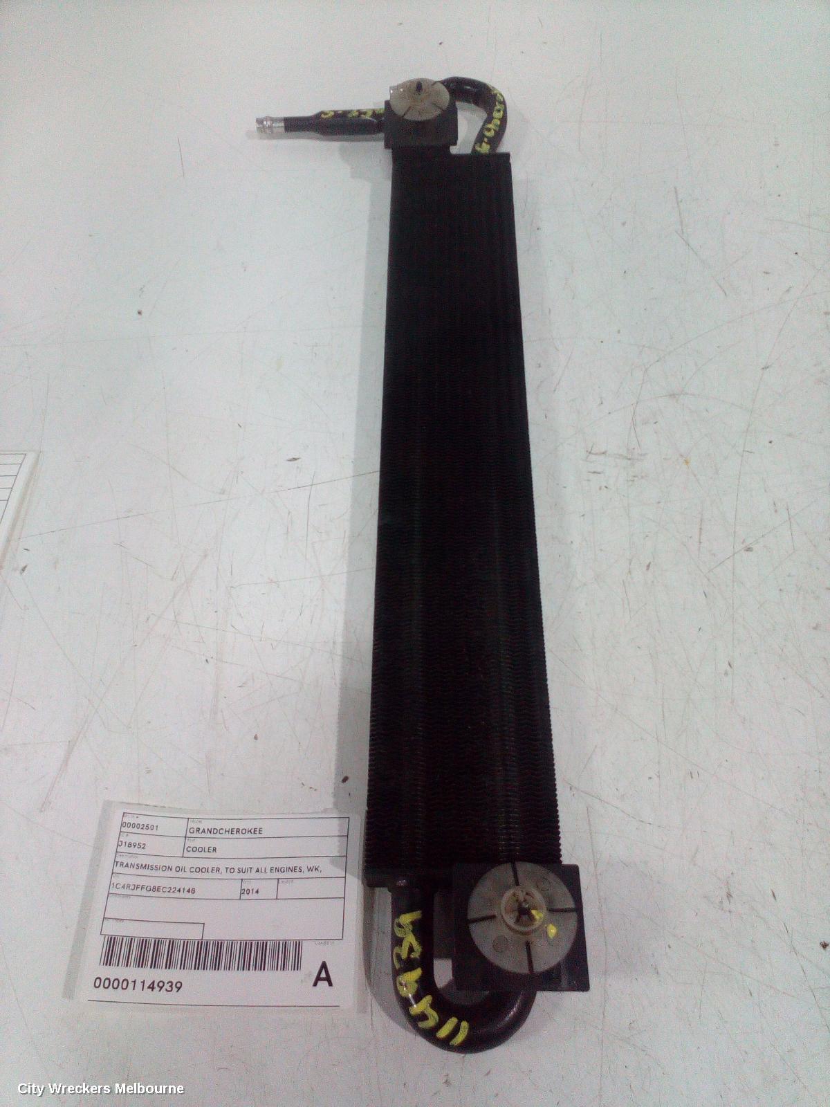JEEP GRANDCHEROKEE COOLER, TRANSMISSION OIL COOLER, TO SUIT ALL ENGINES, WK, 10/2010 - 02/2022