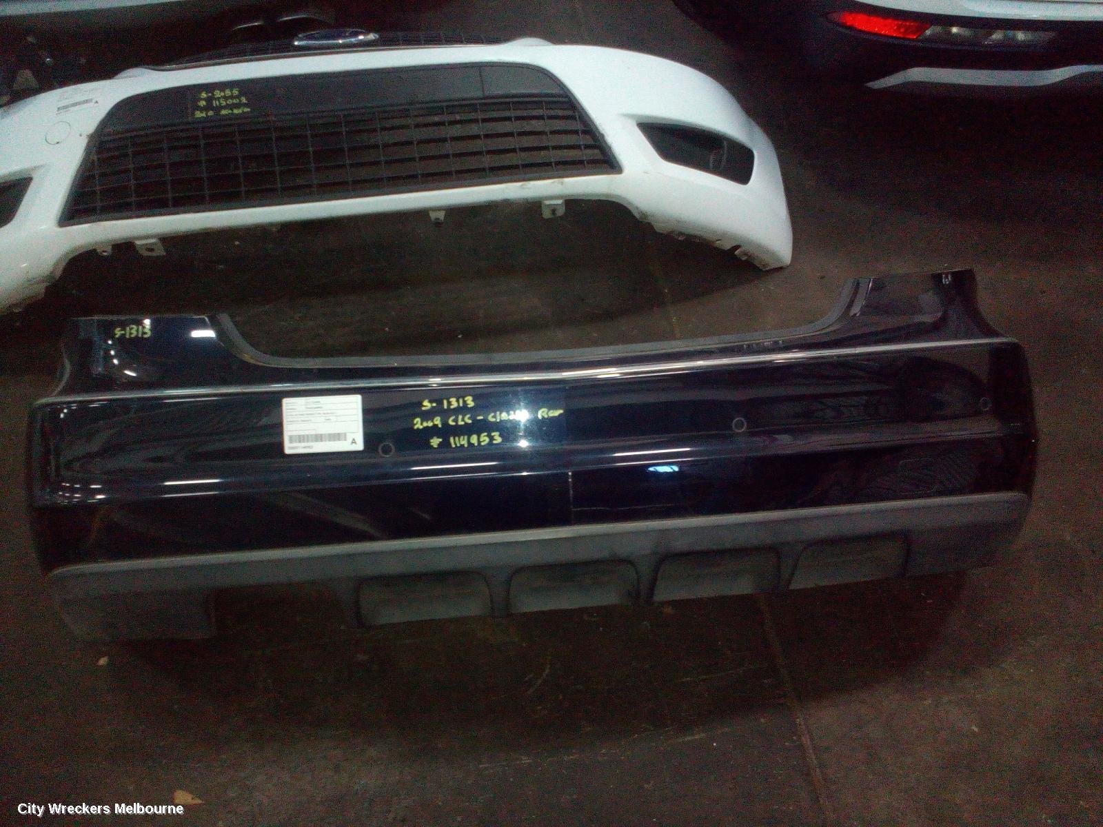MERCEDES CLC CLASS REAR BUMPER, CL203, W/ PARK SENSOR TYPE, 08/2008 - 03/2011