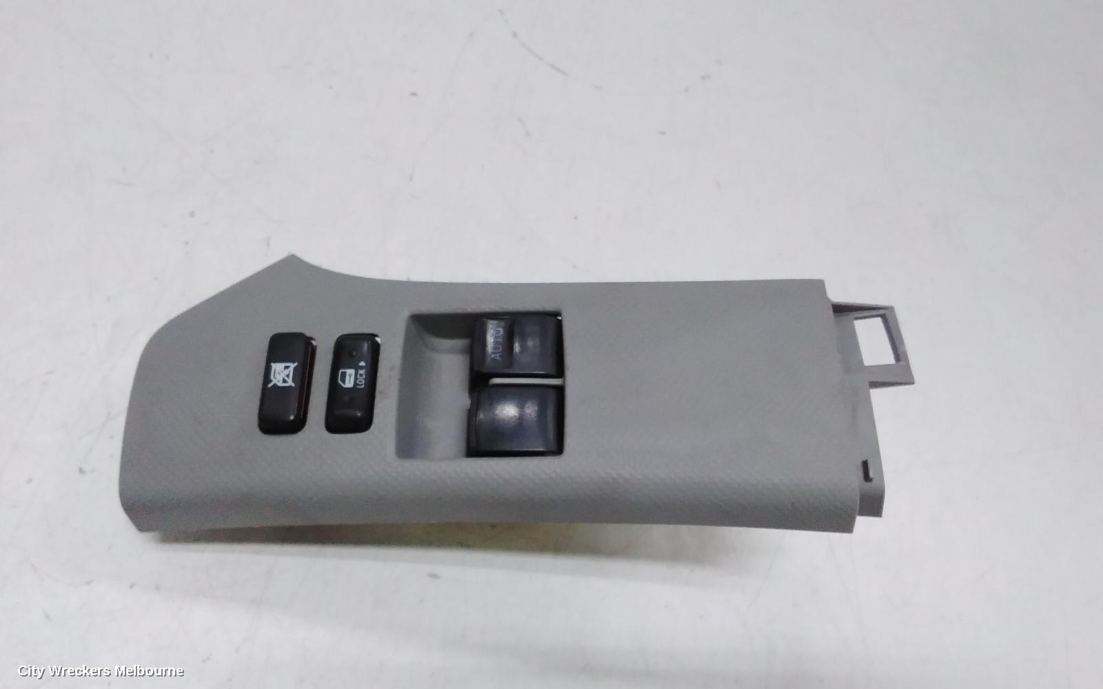 TOYOTA YARIS PWR DR WIND SWITCH, RH FRONT (MASTER SWITCH), 2 SWITCH TYPE, 3DR HATCH, NCP9#, 10/2005 - 07/2011