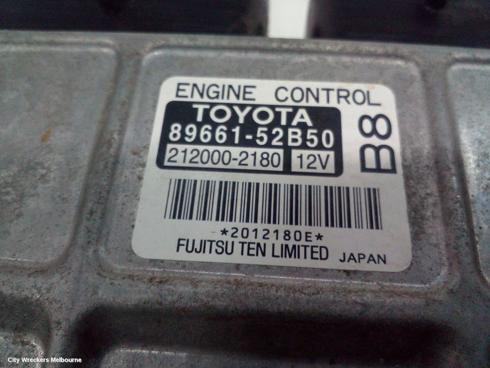 TOYOTA YARIS ECU, ENGINE ECU, 1.3, 2NZ, AUTO, ECU ONLY, NCP9#, 10/2005 - 07/2011