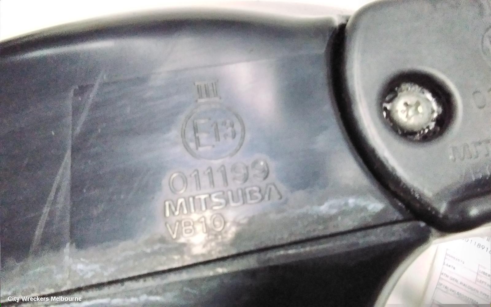 SUBARU LIBERTY RIGHT DOOR MIRROR, 4TH GEN, 5 WIRE TYPE, 06/2006 - 08/2009