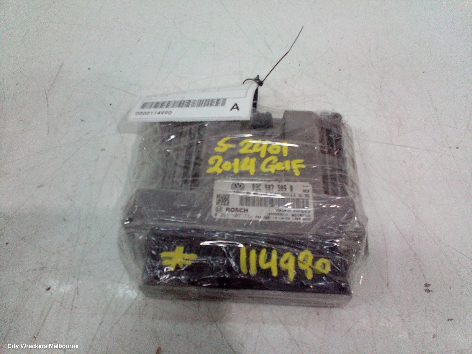 VOLKSWAGEN GOLF ECU, ENGINE ECU, 1.4, PETROL, CTHD CODE, ECU ONLY, GEN 6, 10/2008 - 01/2016