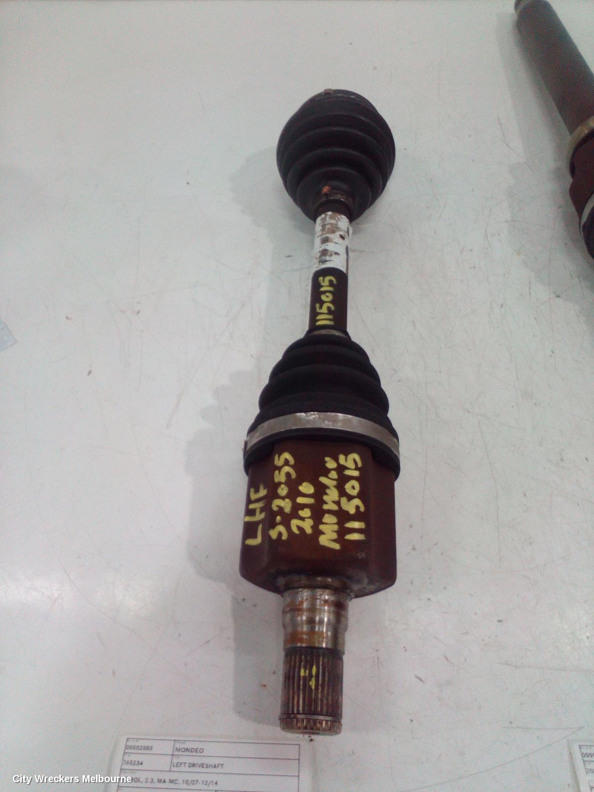 FORD MONDEO LEFT DRIVESHAFT, PETROL, 2.3, MA-MC, 10/2007 - 12/2014