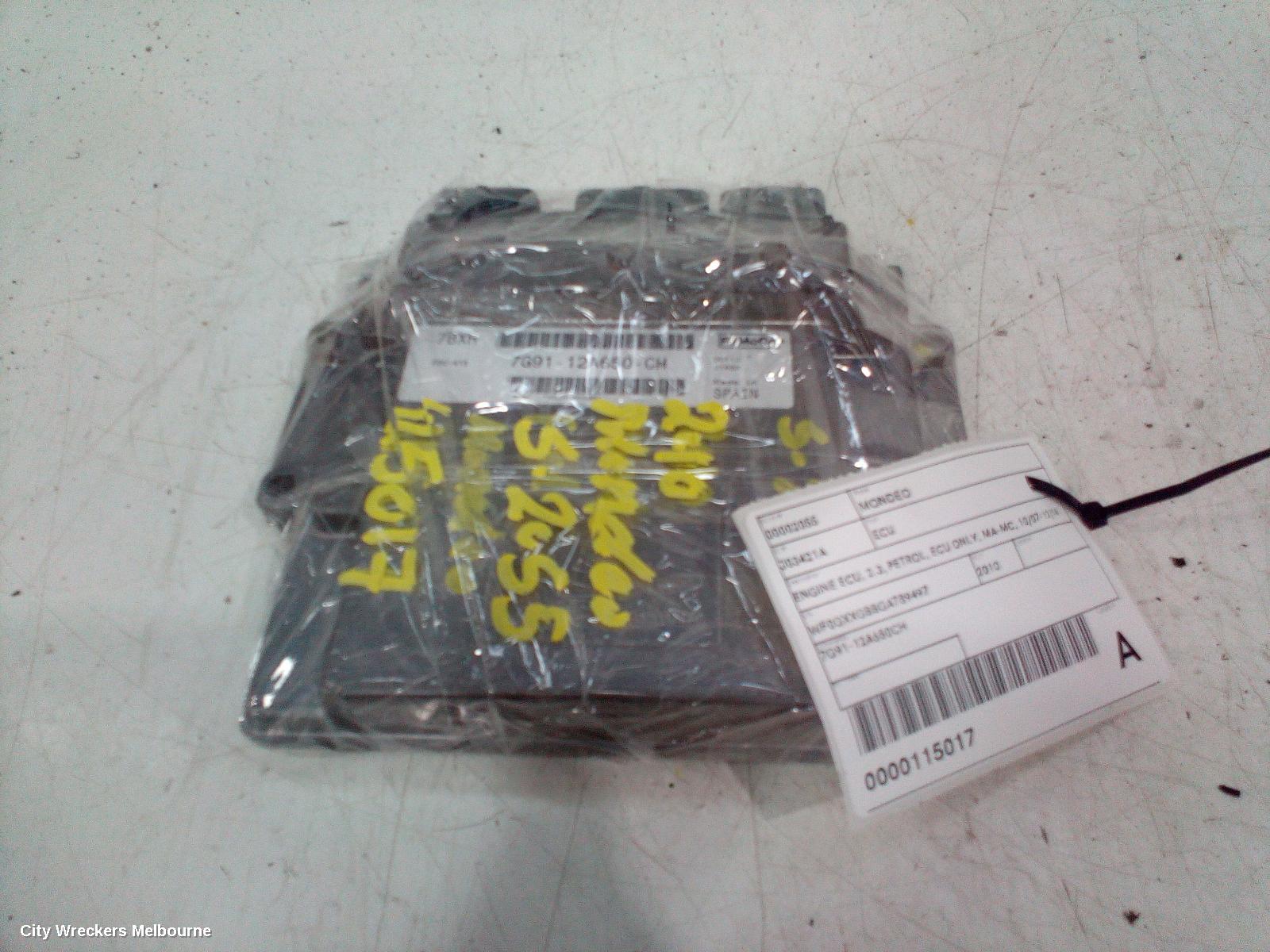 FORD MONDEO ECU, ENGINE ECU, 2.3, PETROL, ECU ONLY, MA-MC, 10/2007 - 12/2014