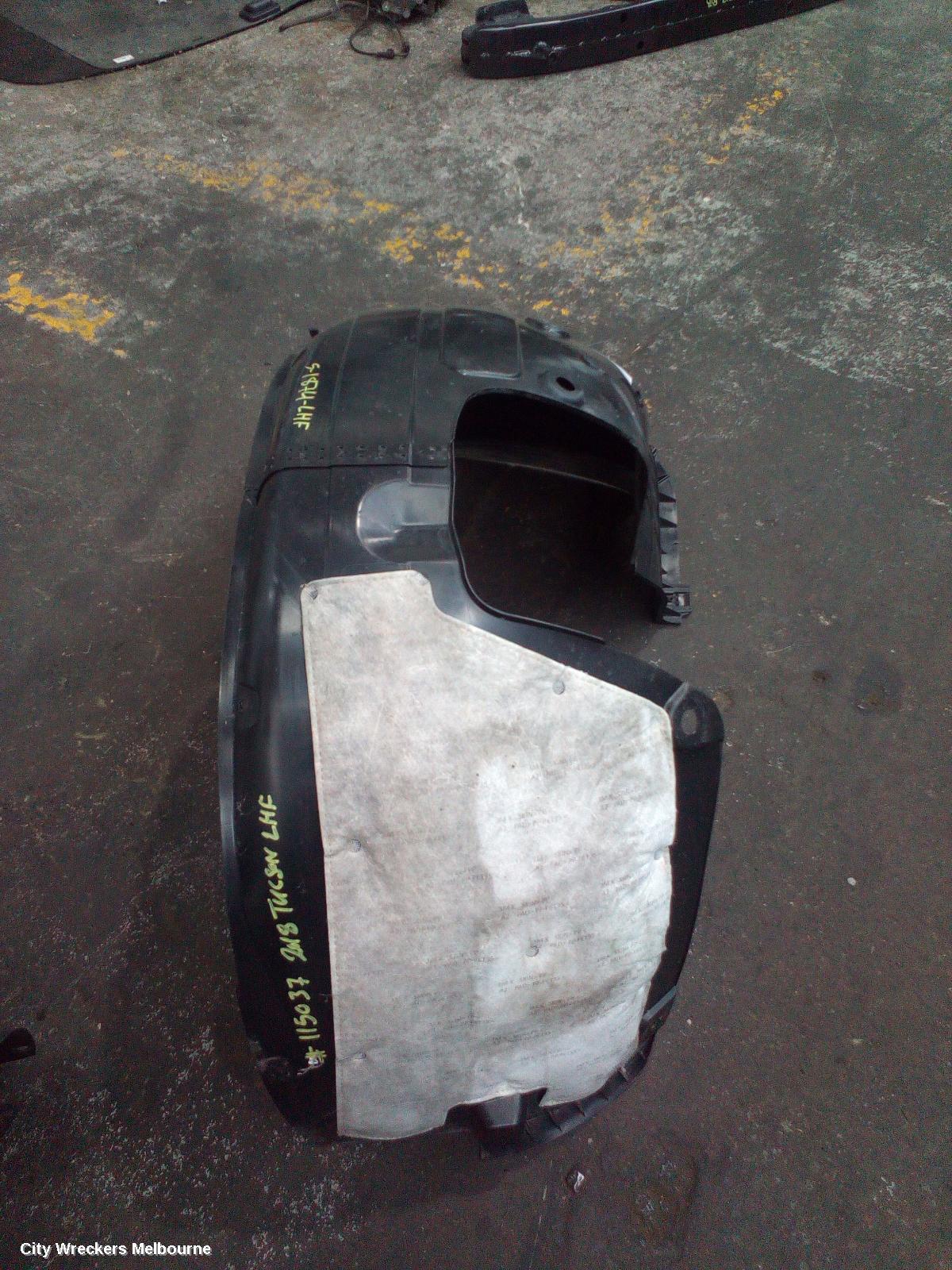 HYUNDAI TUCSON LEFT GUARD LINER, FRONT, TL, KOREAN BUILT (VIN KMHJ), 07/2015 - 06/2018