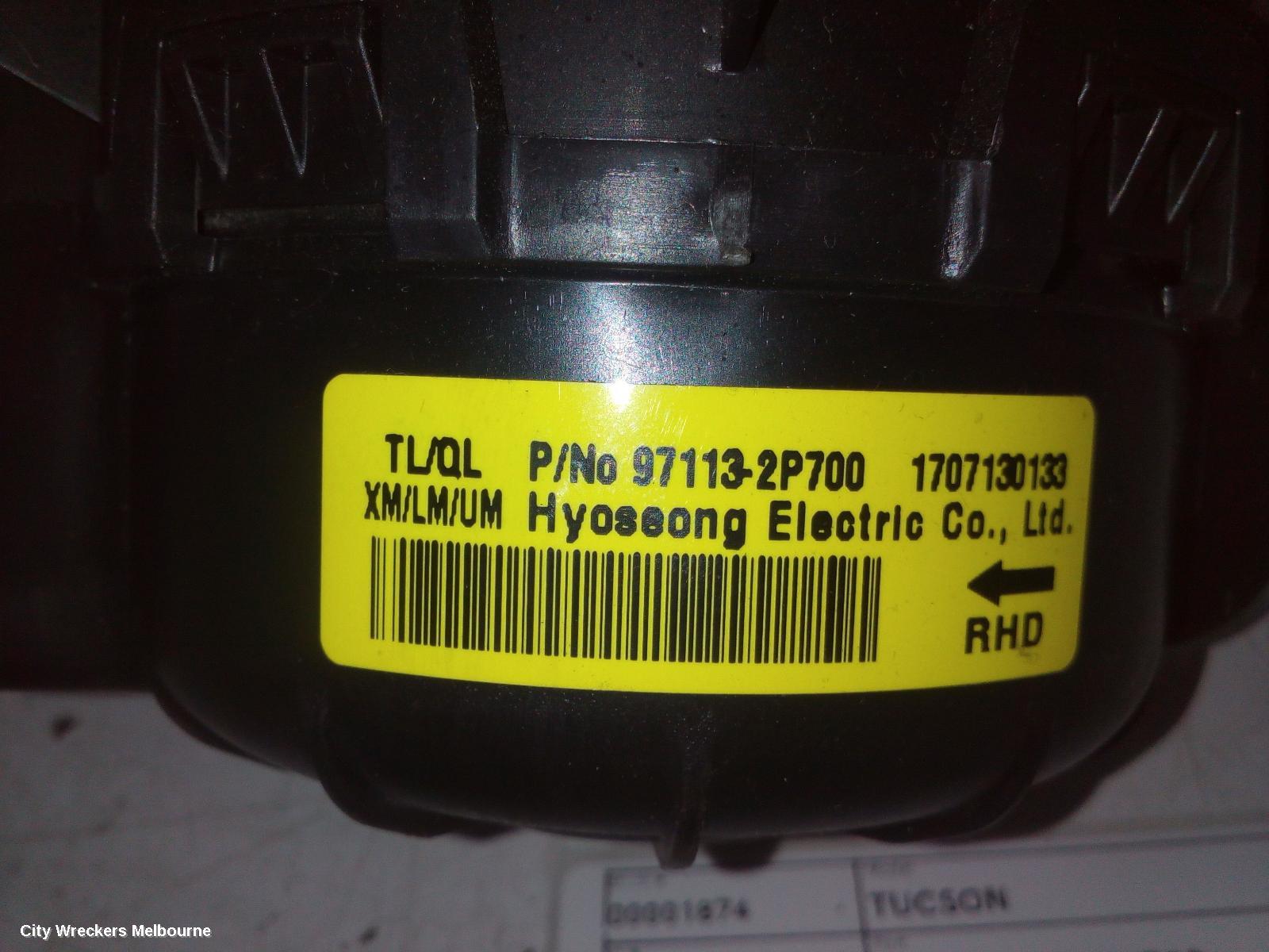 HYUNDAI TUCSON HEATER FAN MOTOR, TL, NON CLIMATE CONTROL TYPE, 07/2015 - 01/2021