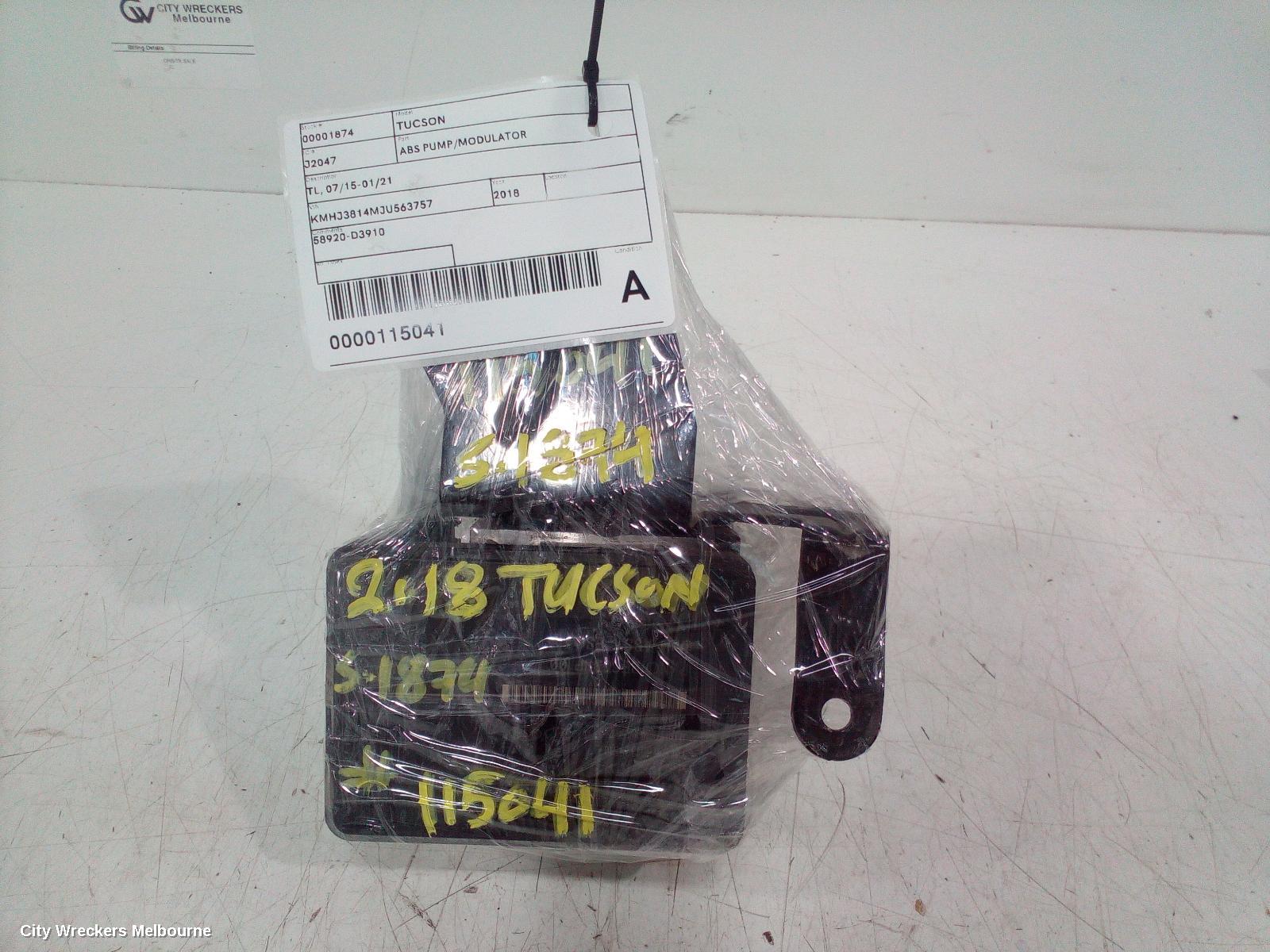 HYUNDAI TUCSON ABS PUMP/MODULATOR, TL, 07/2015 - 01/2021