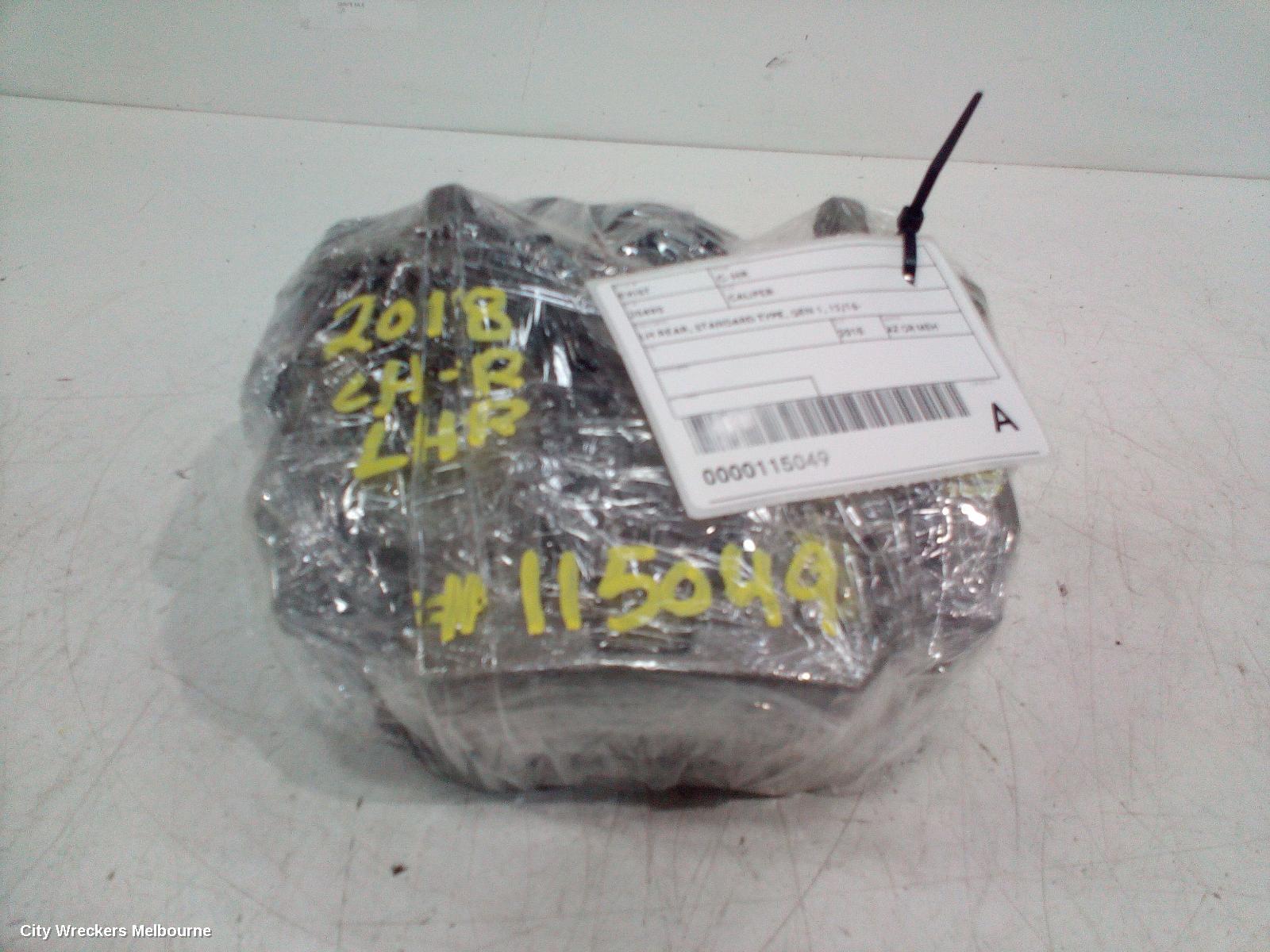 TOYOTA C-HR CALIPER, LH REAR, STANDARD TYPE, GEN 1, 12/2016 ONWARDS