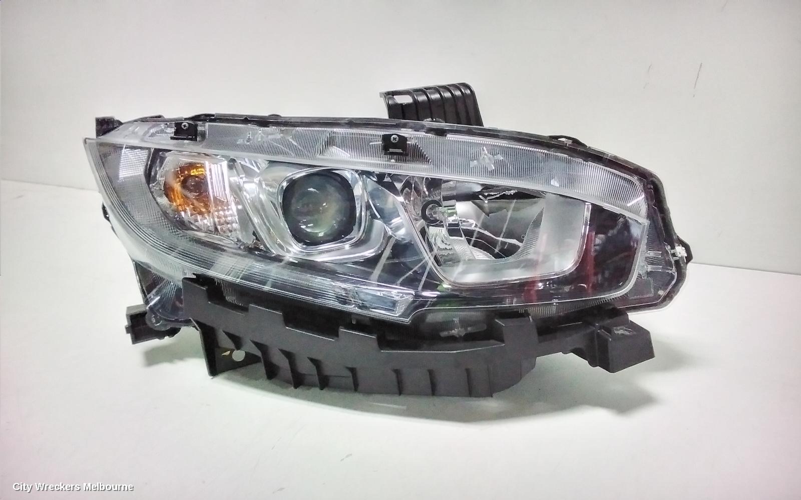 HONDA CIVIC RIGHT HEADLAMP, 10TH GEN, HATCH/SEDAN, HALOGEN TYPE, 05/2016 - 08/2021