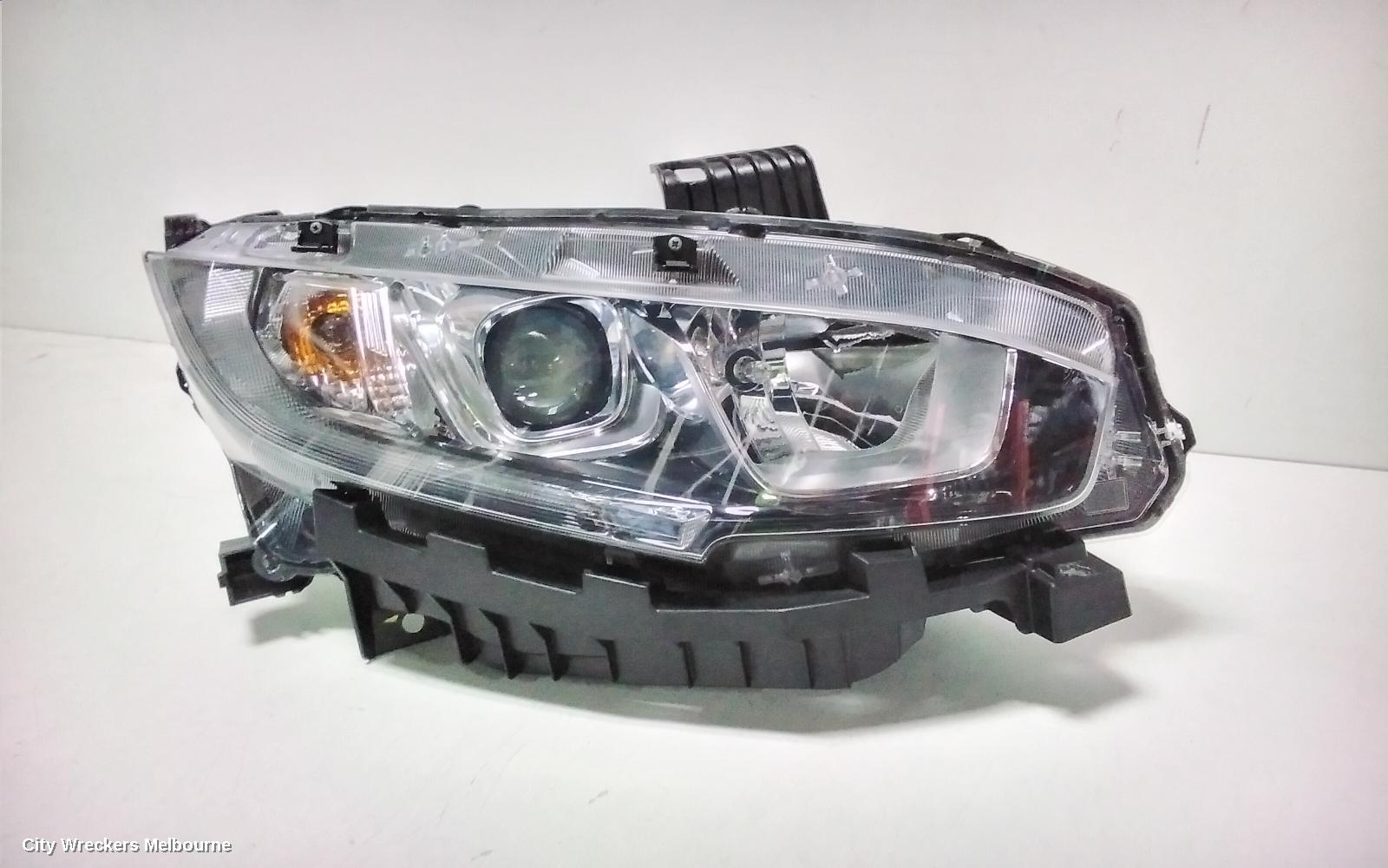 HONDA CIVIC RIGHT HEADLAMP, 10TH GEN, HATCH/SEDAN, HALOGEN TYPE, 05/2016 - 08/2021