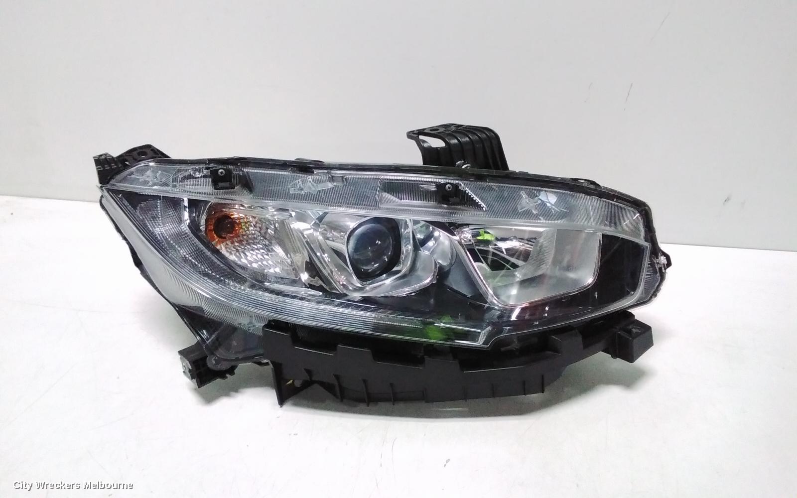 HONDA CIVIC RIGHT HEADLAMP, 10TH GEN, HATCH/SEDAN, HALOGEN TYPE, 05/2016 - 08/2021
