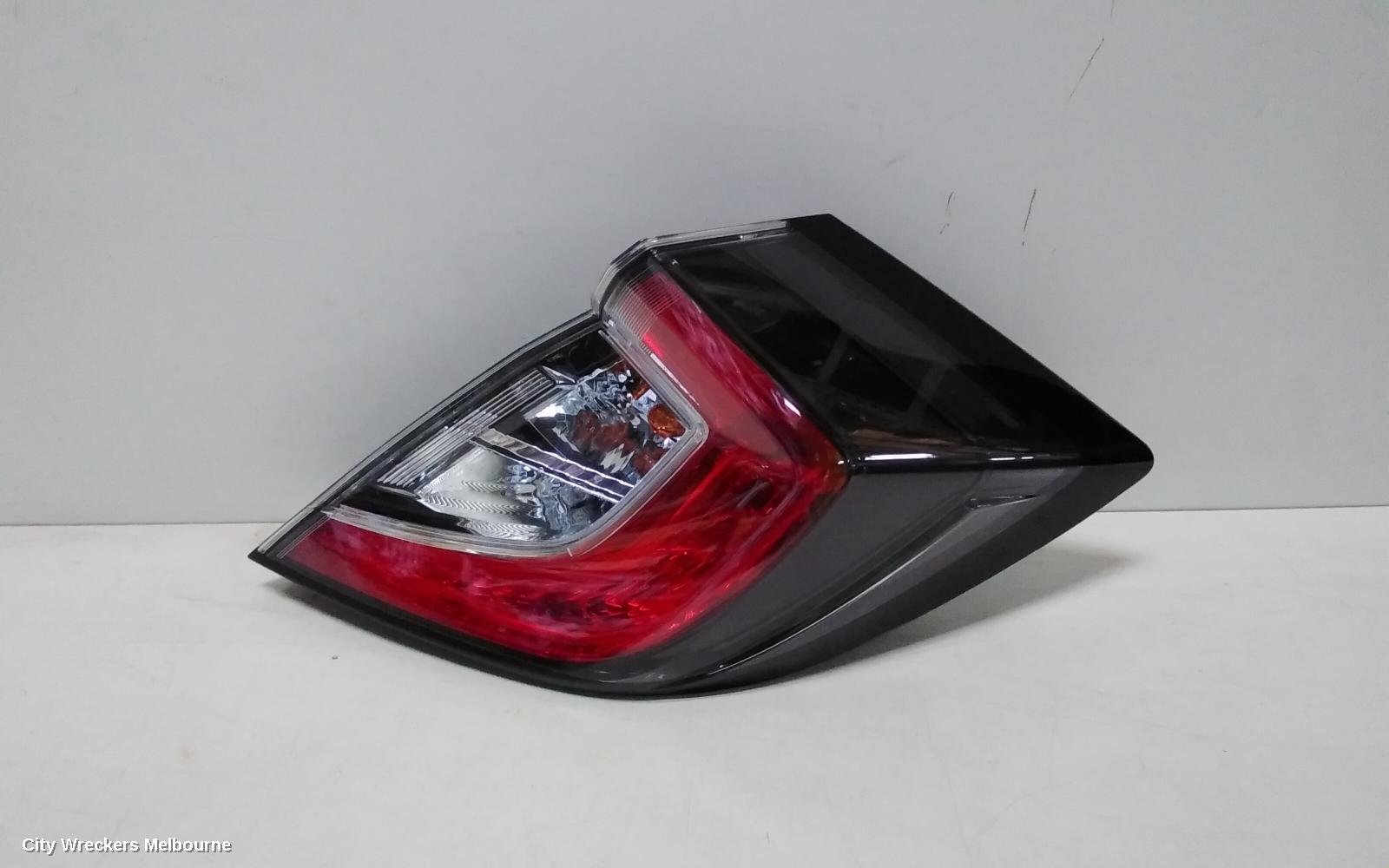 HONDA CIVIC RIGHT TAILLIGHT, IN BODY, HATCH, 10TH GEN, LED TYPE, 02/2017 - 08/2021