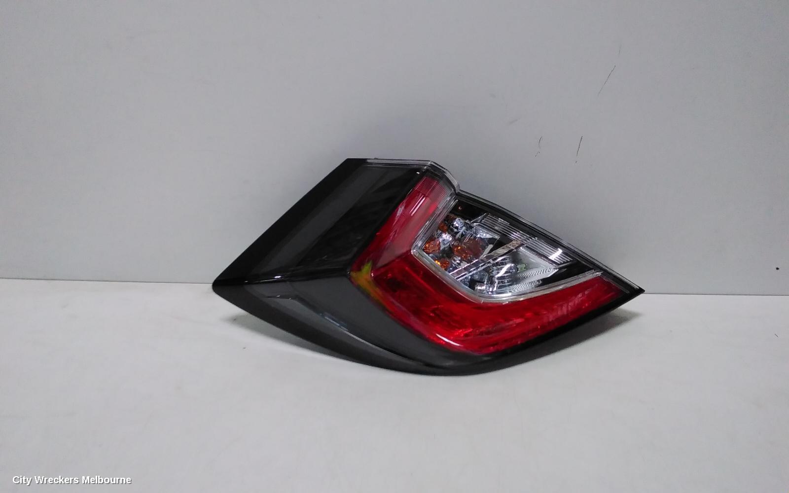 HONDA CIVIC LEFT TAILLIGHT, IN BODY, HATCH, 10TH GEN, LED TYPE, 02/2017 - 08/2021