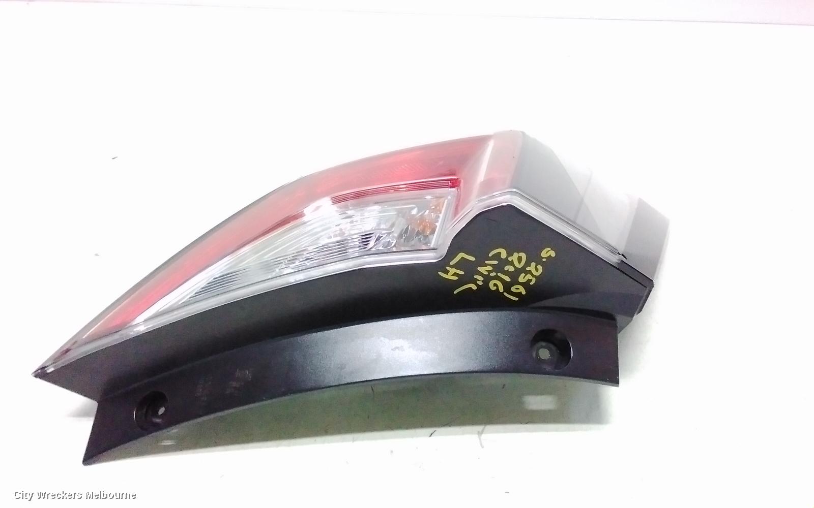 HONDA CIVIC LEFT TAILLIGHT, IN BODY, HATCH, 10TH GEN, LED TYPE, 02/2017 - 08/2021