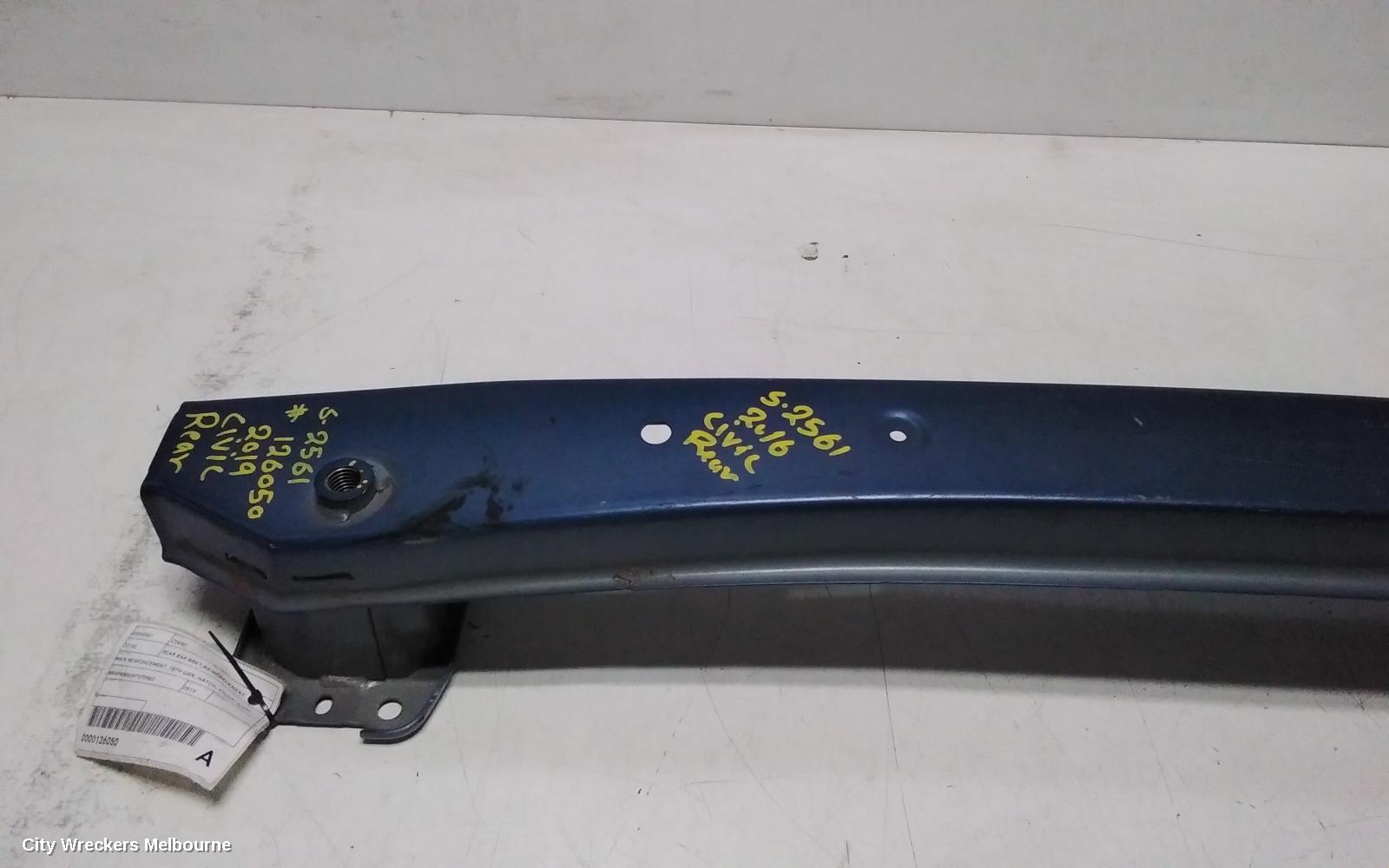 HONDA CIVIC R/BAR BRACKET/REINFO, MAIN REINFORCEMENT, 10TH GEN, HATCH, VTI/VTI-S/VTI-L/VTI-LX, 02/2017 - 08/2021