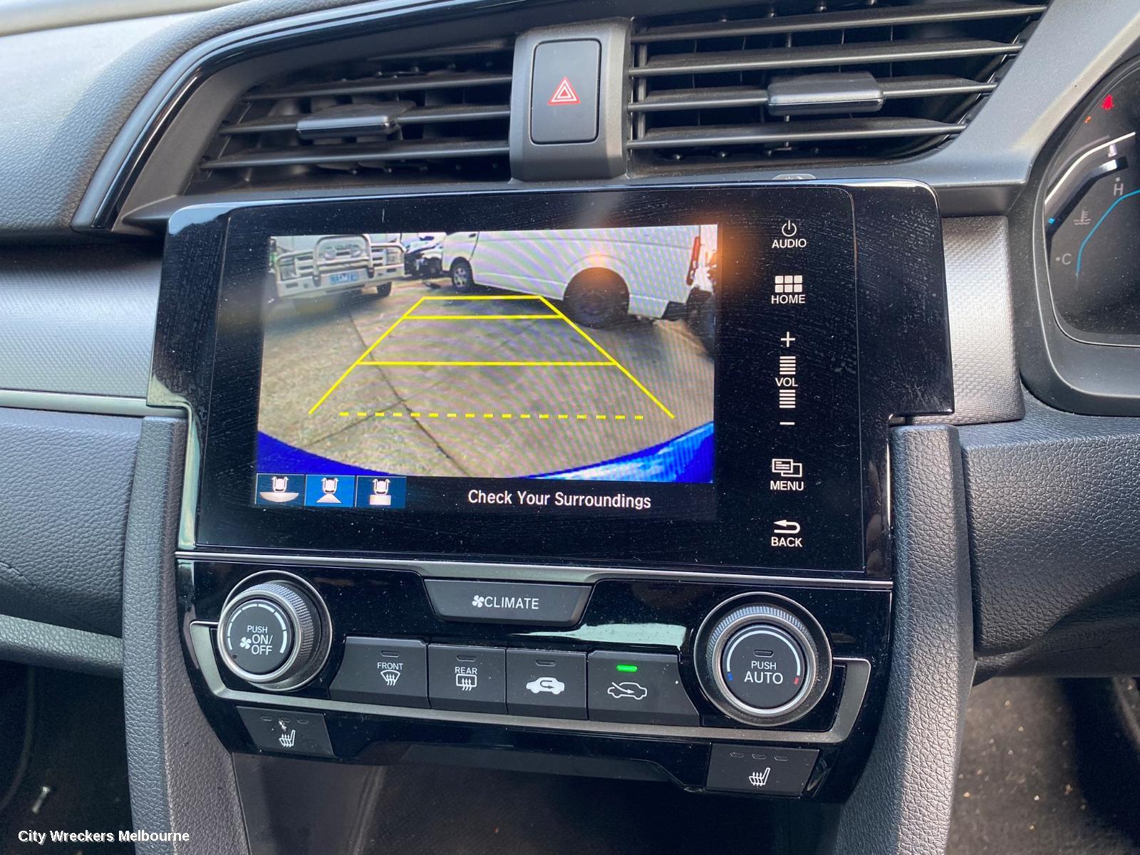 HONDA CIVIC RADIO/CD/DVD/SAT/TV, 7IN TOUCHSCREEN (NON SAT NAV TYPE), 10TH GEN, 05/2016 - 08/2021